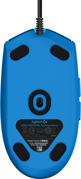 Mysz Logitech G203 Lightsync USB niebieska (910-005798) - obraz 4