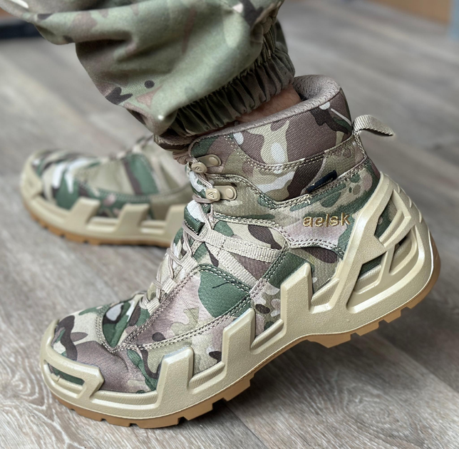 Тактичні чоловічі берці AK демісезонні військові берці Tactic армійські черевики Waterproof Мультикам 46 розмір - зображення 2