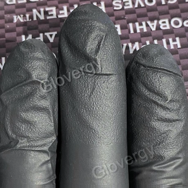 Перчатки нитриловые Hoffen Black размер S черные 100 шт - изображение 2