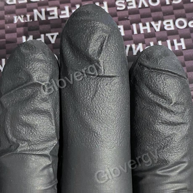 Рукавички нітрилові Hoffen Black розмір M чорні 100 шт - зображення 2
