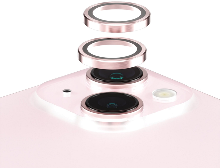 Захисне скло PanzerGlass Hoops Camera Lens Protector для Apple iPhone 15 / 15 Plus Pink (5711724011924) - зображення 2