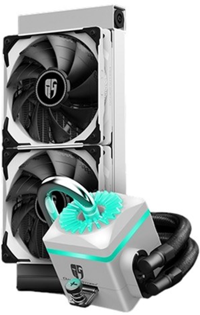 Chłodzenie wodne DeepCool Captain 240X White (DP-GS-H12-CT240XR-WH) - obraz 2