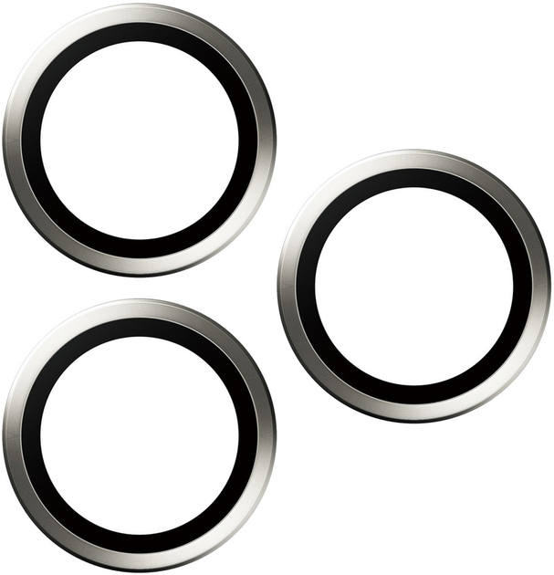 Szkło hartowane PanzerGlass Hoops Camera Lens Protector do Apple iPhone 15 Pro / 15 Pro Max White Metal (5711724011948) - obraz 3