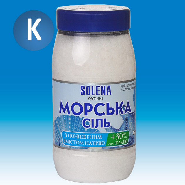 Соль морская с Калием, с низким содержанием натрия SOLENA (700 г) - изображение 2