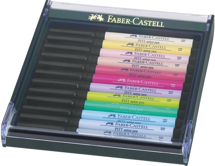 Набір художніх маркерів Faber Castell Pitt Artist Pastel 12 шт (4005402674206) - зображення 1