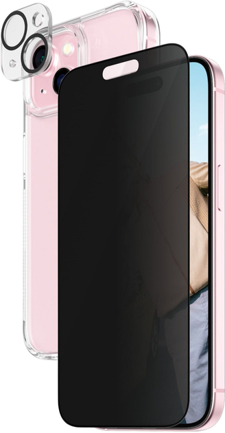 Zestaw PanzerGlass Privacy 3-in-1 Pack do Apple iPhone 15 etui + szkło hartowane + szkło do obiektywów (B1172+P2809) - obraz 1