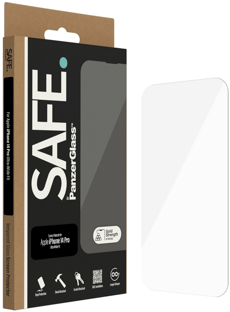 Szkło hartowane PanzerGlass Safe Screen Protector do Apple iPhone 14 Pro Ultra-Wide Fit (SAFE95149) - obraz 1