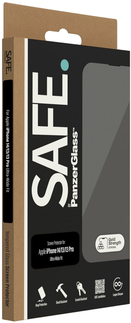 Захисне скло PanzerGlass Safe Screen Protector для Apple iPhone 14 / 13 / 13 Pro Ultra-Wide Fit (SAFE95148) - зображення 6