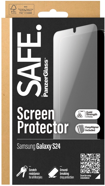 Szkło hartowane PanzerGlass Safe Screen Protector do Samsung Galaxy S 2024 Ultra-Wide Fit w. EasyAligner (SAFE95666) - obraz 3