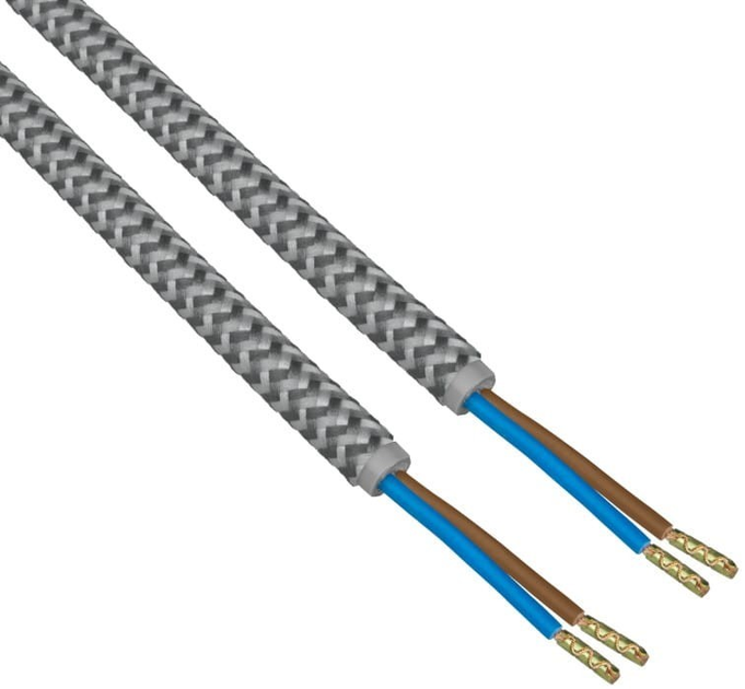 Електричний кабель в оплітці DPM 3 м сіро-білий (DIC0530) - зображення 1