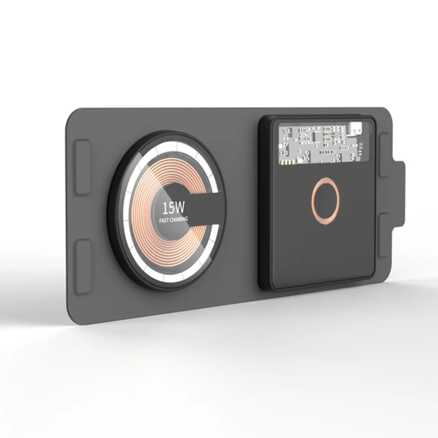 Бездротова зарядка для iPhone і Apple Watch MagSafe Duo Crystal T02 15W - зображення 4