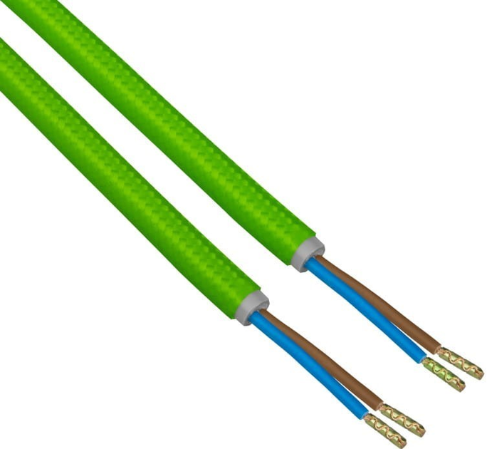 Електричний кабель в оплітці DPM 1.8 м лаймовий зелений (DIC0818) - зображення 1