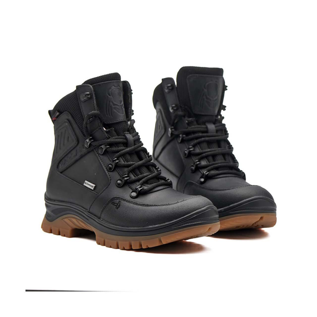 Тактические ботинки на мембране 39 черные кожаные 505BL-39 - изображение 2