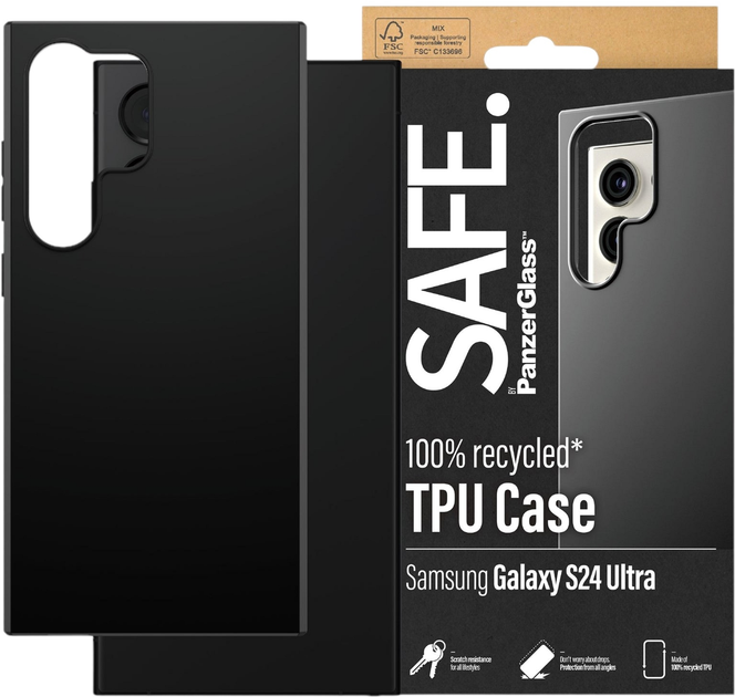 Чохол PanzerGlass Safe TPU Case для Samsung Galaxy S 2024 Ultra Black (SAFE95677) - зображення 2