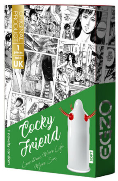 Презерватив EGZO Cocky Friend з пухирцями Soft 1 шт (5094028013963) - зображення 1