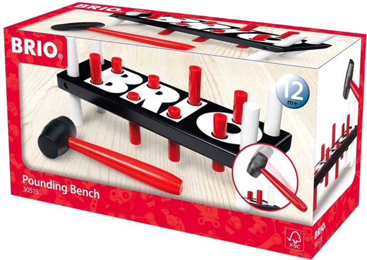 Rozwijająca gra z młotkiem Brio Classic Pounding Bench (7312350305159) - obraz 1