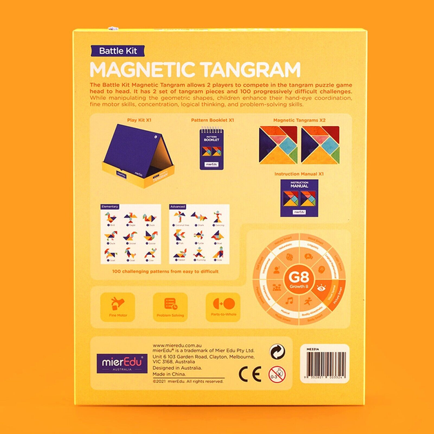 Настільна гра MierEdu Magnetic Tangram Battle Kit (9352801003324) - зображення 2
