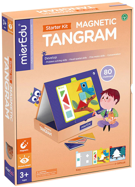 Gra planszowa MierEdu Magnetic Tangram Starter Kit (9352801003331) - obraz 1
