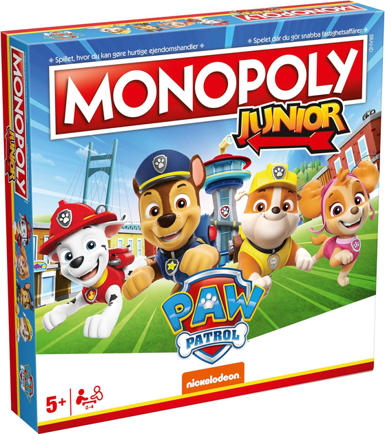 Настільна гра Winning Moves Monopoly Junior Paw Patrol (5036905054362) - зображення 1