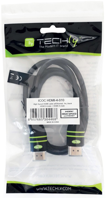 Kabel TECHly HDMI 1.4 Ethernet M/M 2 m Czarny (8057685304475) - obraz 4