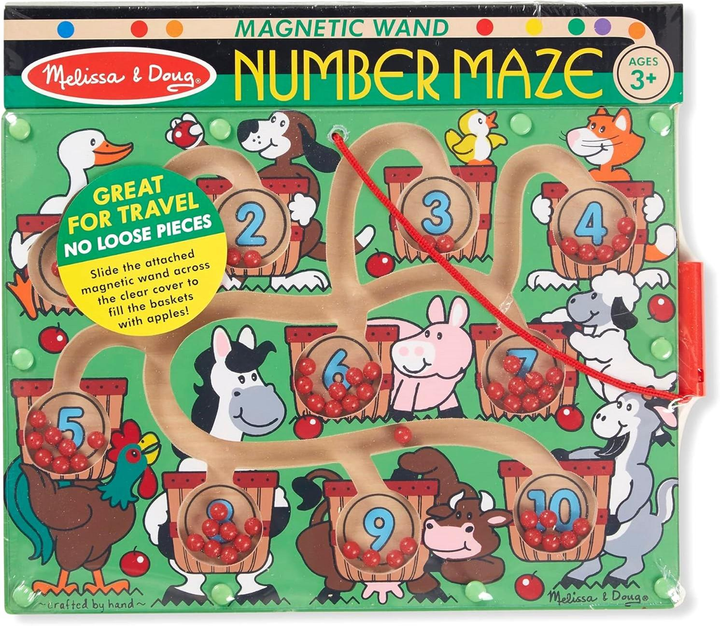 Drewniana układanka Melissa and Doug Magnetic Wand Number Maze (0000772122801) - obraz 1