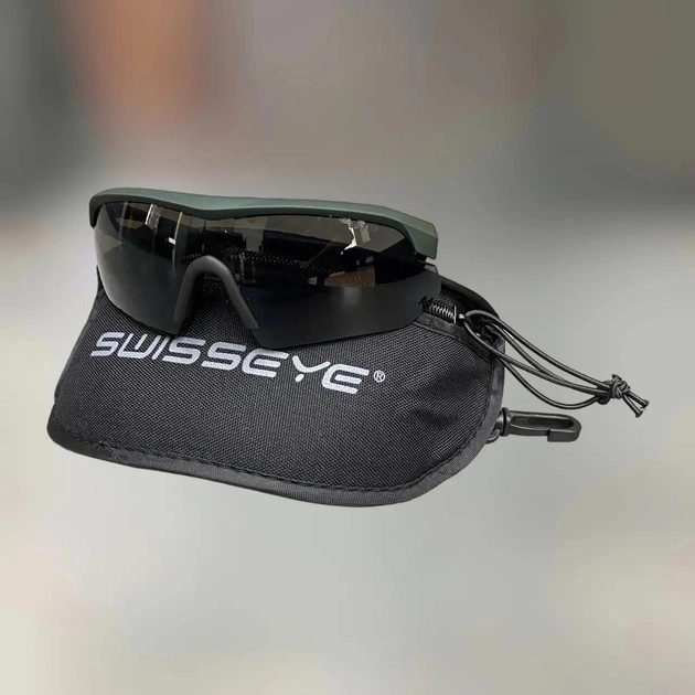 Тактичні окуляри Swiss Eye Nighthawk з комплектом лінз та чохлом олива (244642) - зображення 1