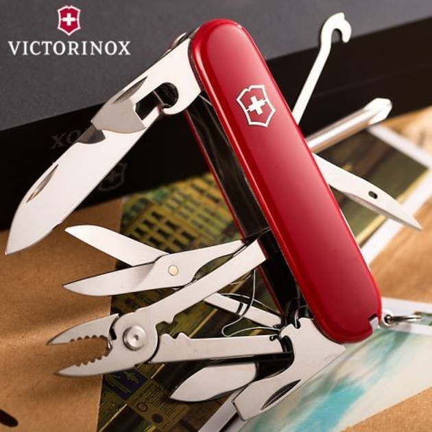 Швейцарский мультиинструмент Victorinox Deluxe Tinker 91 мм Красный 1.4723 - изображение 1