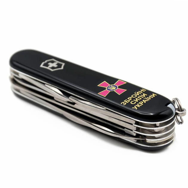 Швейцарский мультиинструмент Victorinox Huntsman 91 мм ВСУ Черный 1.3713.3_W1011u - изображение 2