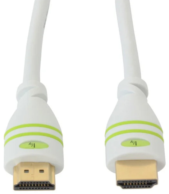 Кабель TECHly HDMI 1.4 Ethernet M/M 2 м Білий (8057685306912) - зображення 2