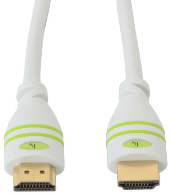 Кабель TECHly HDMI 1.4 Ethernet M/M 1 м Білий (8057685306905) - зображення 2