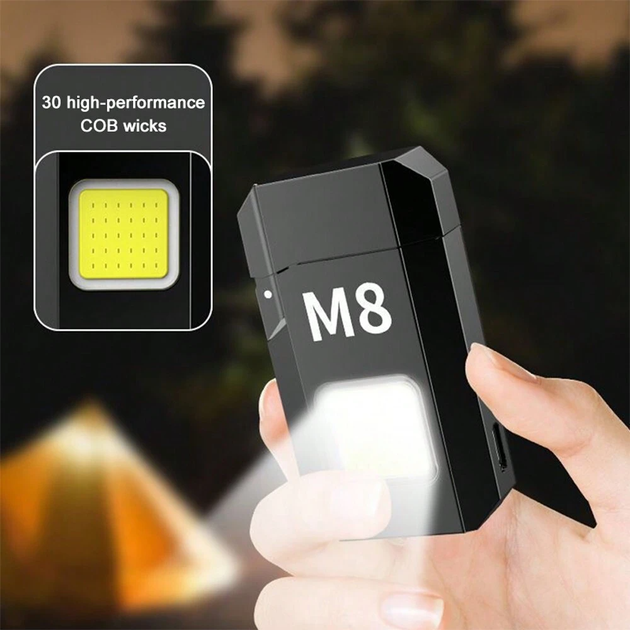 Электроимпульсная зажигалка M8 USB с фонариком - изображение 2