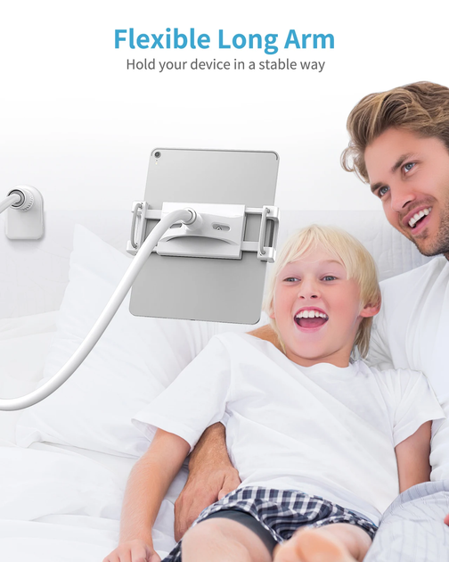 Гнучкий тримач для телефону, планшета з прищіпкою VHG Datura IS 100 см Flexible Mobile Tablet Holder White - изображение 7