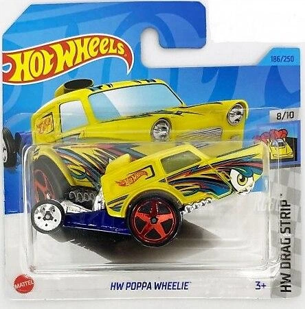 Машинка Хот Вилс 1:64 Poppa Wheelie коллекция HW Drag Strip Hot