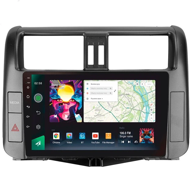 Штатна магнітола Sigma PRO 98128 2K 8+128 Gb Toyota Land Cruiser Prado ...
