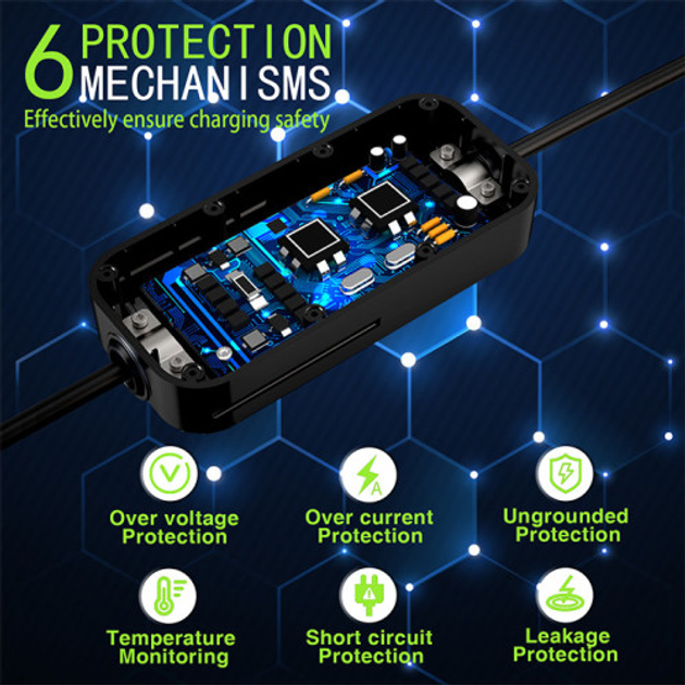 Ładowarka Qoltec Mobile charger for EV 2-in-1 type 2 3.5 kW 230 V - obraz 5