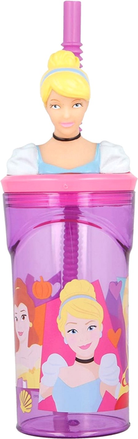 Склянка з кришкою Euromic Disney Princess 360 мл (8412497512669) - зображення 1