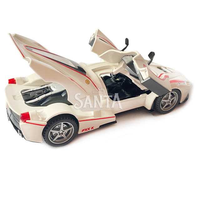Машинка дитяча АвтоЕксперт металопластик, біла, LaFerrari світло, звук, іннерц, відкр. двері, баг., капот 15*6*4см.(23603) - зображення 6