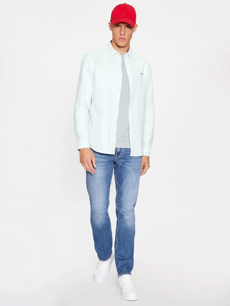 Сорочка чоловіча Tommy Jeans DM0DM15408-CYO XL Світло-блакитна (8720644557211) - зображення 3