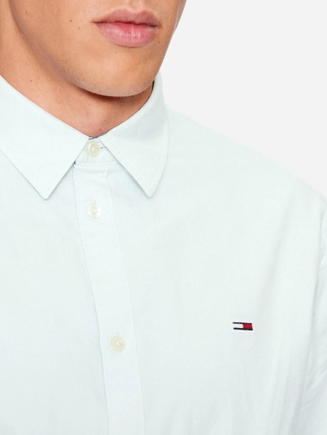 Koszula męska elegancka Tommy Jeans DM0DM15408-CYO L Jasnoniebieska (8720644557204) - obraz 5