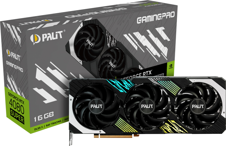 Видеокарта Palit PCI-Ex GeForce RTX 4080 Super GamingPro 16GB GDDR6X (256bit) (2550/23000) (1 x HDMI, 3 x DisplayPort) (NED408S019T2-1032A) - изображение 9
