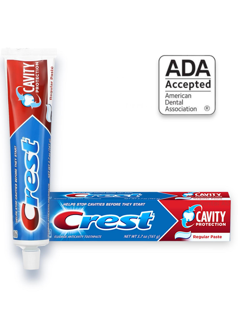 Зубна паста для чутливих зубів Crest Cavity protection regular paste 484 г м'ятна зубні пасти |Вигідна упаковка 3 шт - зображення 10