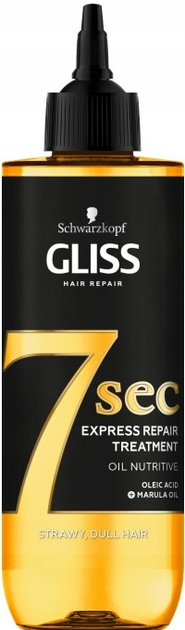 Флюїд Gliss 7sec Express Repair Treatment Oil Nutritive для сухого та тьмяного волосся 200 мл (9000101610277) - зображення 1