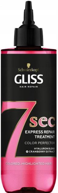 Kuracja Gliss 7sec Express Repair Treatment Color Perfector ekspresowa do włosów farbowanych i rozjaśnianych 200 ml (9000101610215) - obraz 1