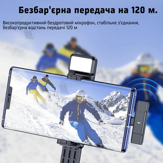 Беспроводной микрофон петличка LUX100 WM1-T-c с адаптером Type-C и с кейсом (2883) - изображение 6