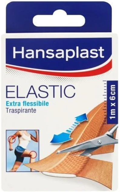 Plaster Hansaplast Elastic antybakteryjny bardzo elastyczny 6 cm x 1 m (4005800110580) - obraz 1