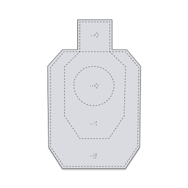 Мішень IDPA №34 силует міні 220х380 мм біла Gerts - изображение 1