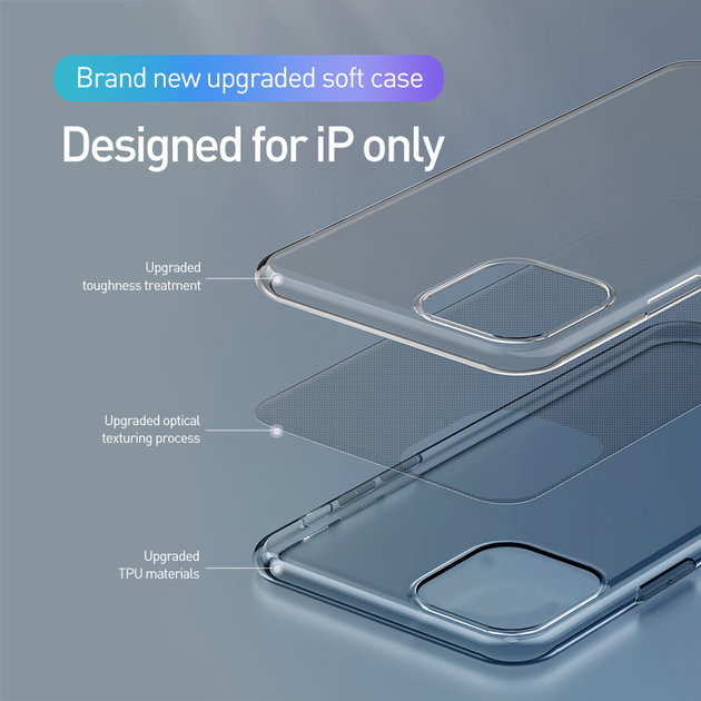 Чохол BASEUS Simplicity Series (basic model) для Iphone 11 Pro прозорий - зображення 4