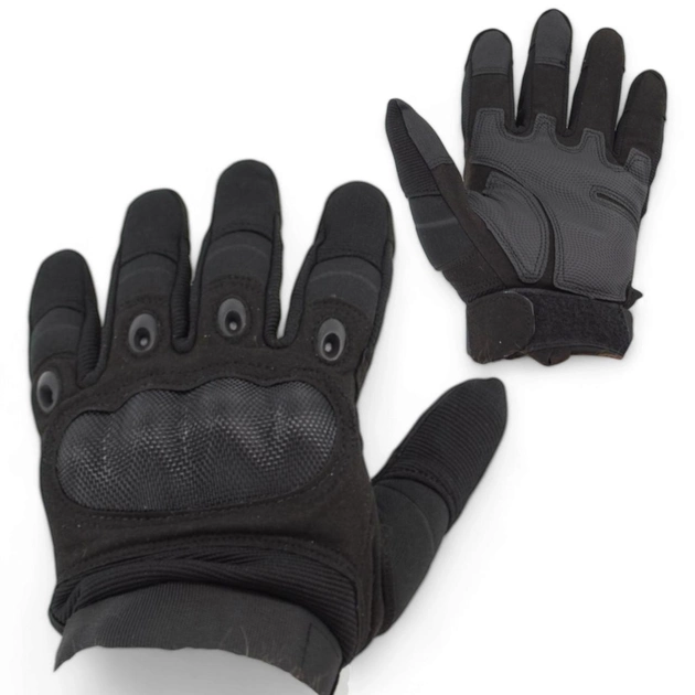 Тактичні рукавички з пальцями 9089_XXL_Black - зображення 1