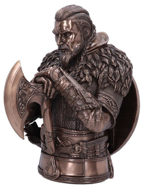 Figurka Nemesis Now Assassin's Creed Valhalla Eivor Bust Bronze (0801269149802) - obraz 1