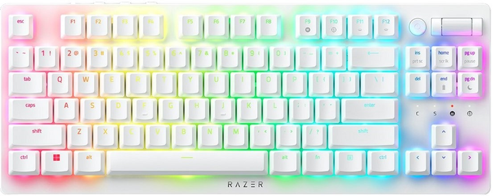 Klawiatura bezprzewodowa Razer DeathStalker V2 Pro TKL Red Switch US White (RZ03-04373500-R3M1) - obraz 1